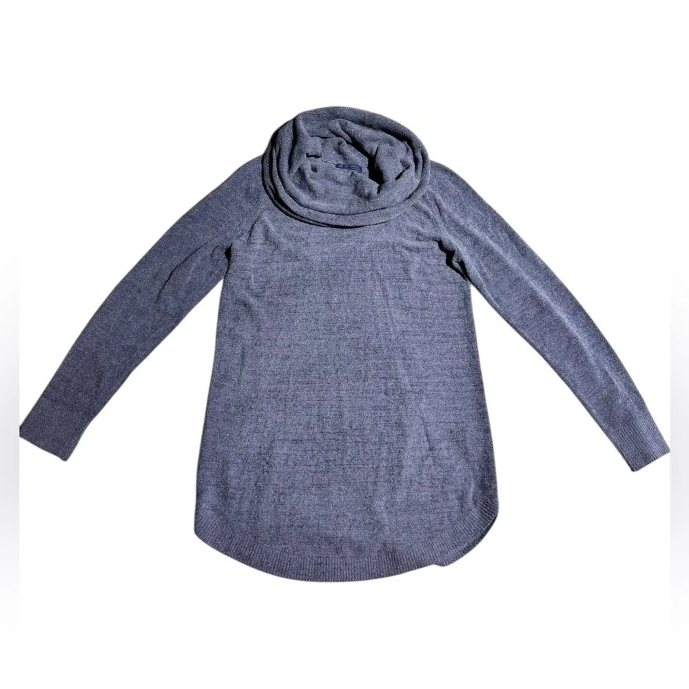 Barefoot Dreams Cozy Chic Ultra Lite Cowl Neck Tunic Blue Size XS Oversixrf - Picture 2 of 5